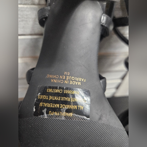 BP Nordstrom Ashlyn Square Toe Strappy Sandal In Black Size - Picture 4 of 11